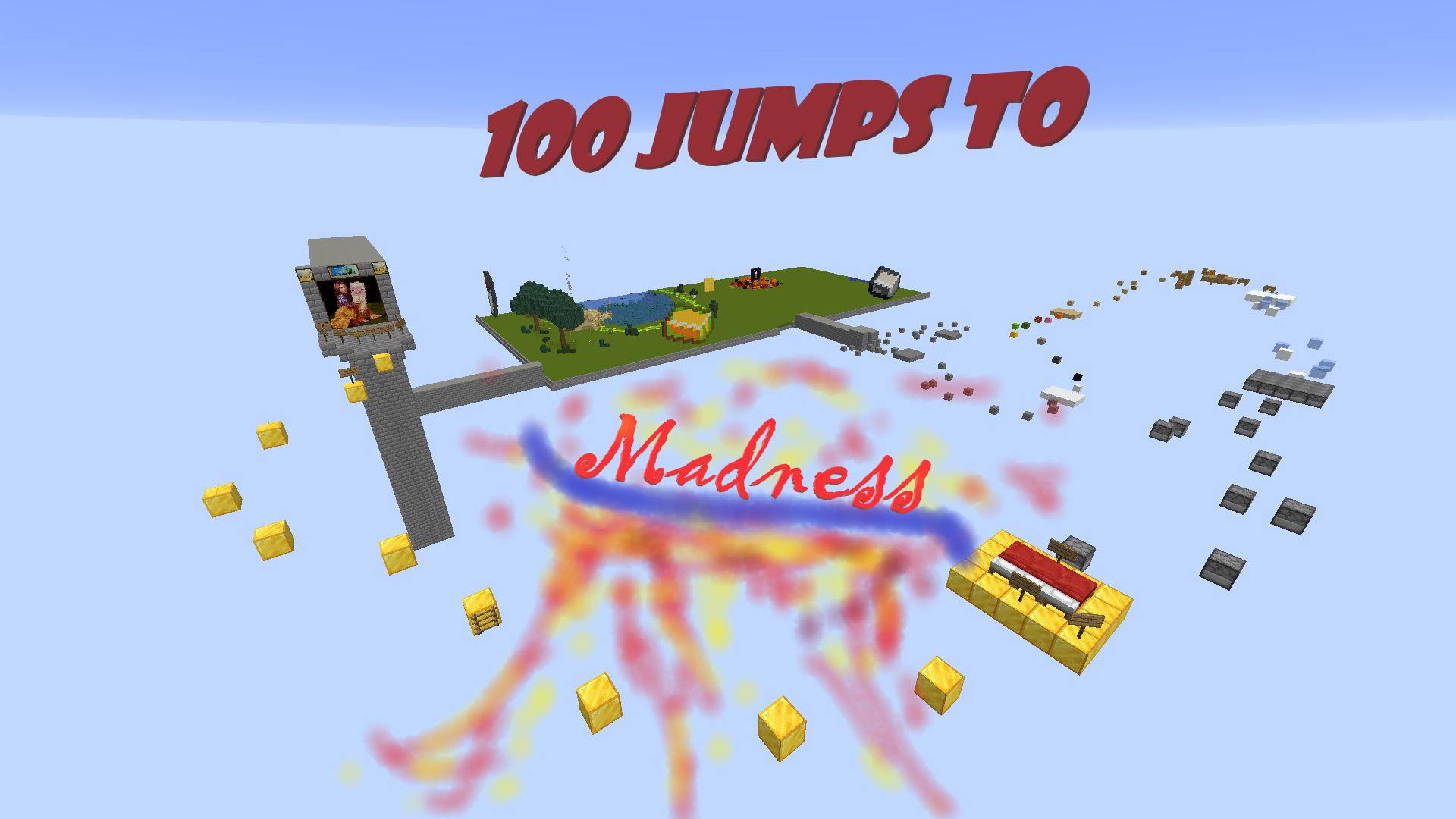 Descargar 100 Jumps to Madness para Minecraft 1.15.2