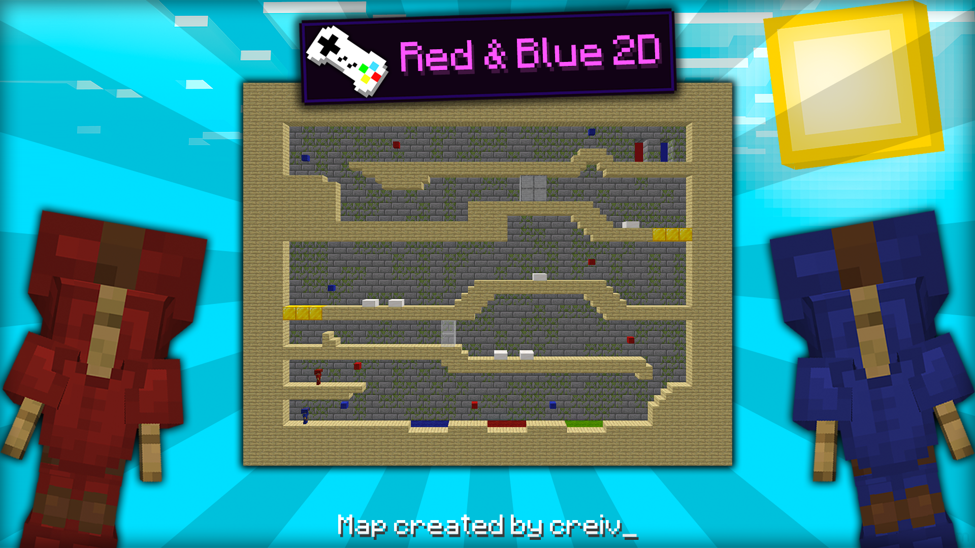 Descargar Red & Blue 2D 1.0 para Minecraft 1.19.2