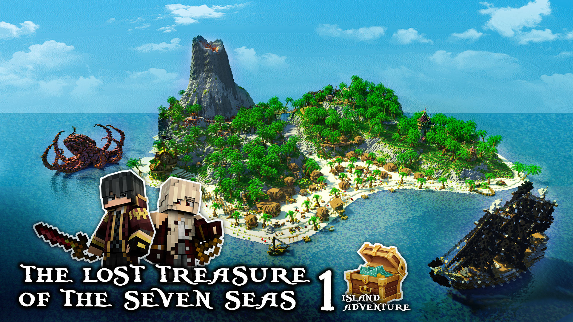 Descargar The Lost Treasure of the Seven Seas 1.0 para Minecraft 1.19.1