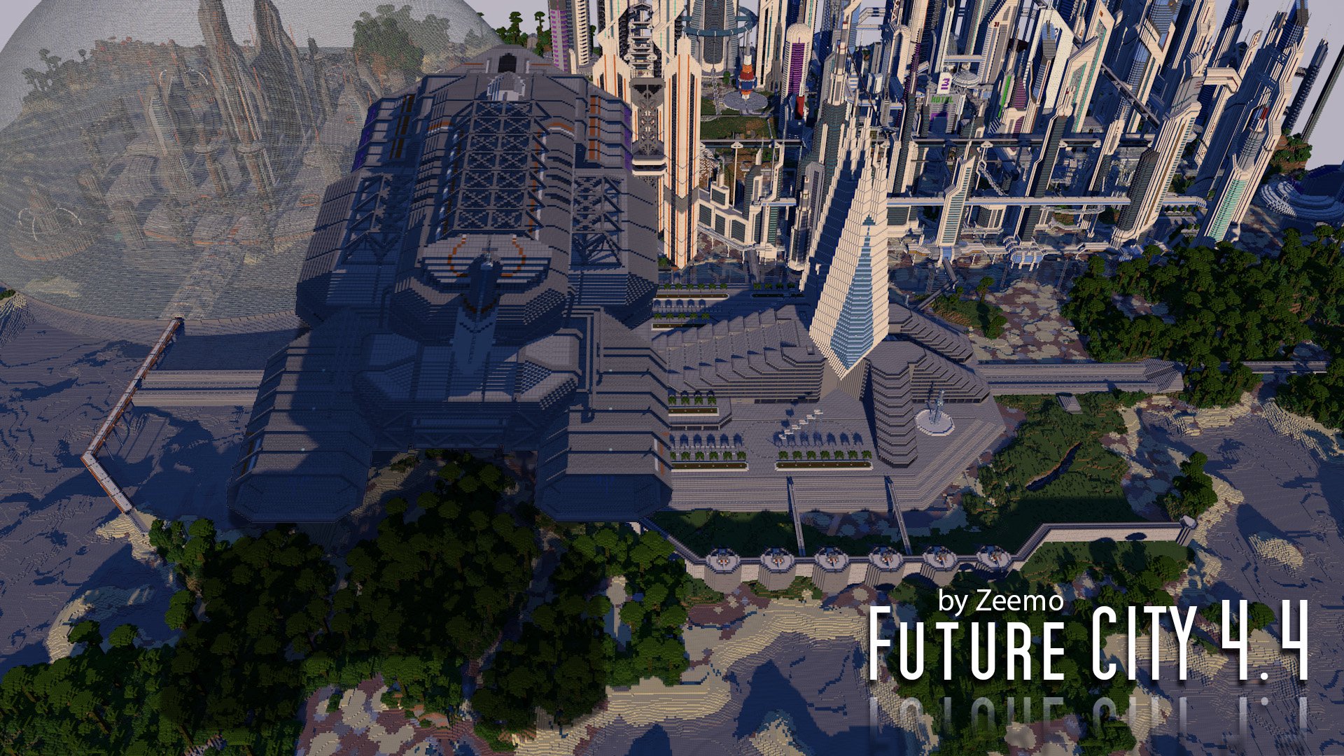 minecraft future city map 1.12.2